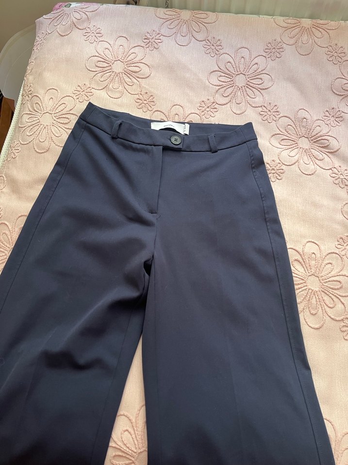 bershka Kadın Lacivert Kumaş Pantolon - Görsel 5