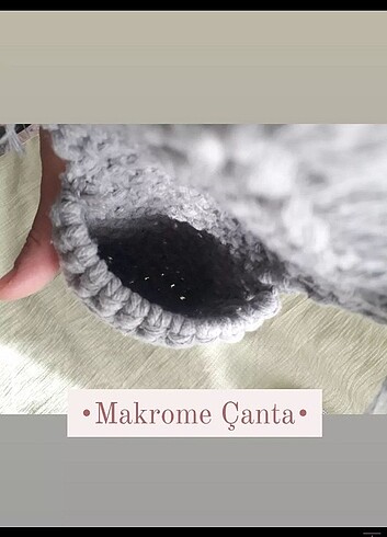  Beden gri Renk #makrome #çanta 