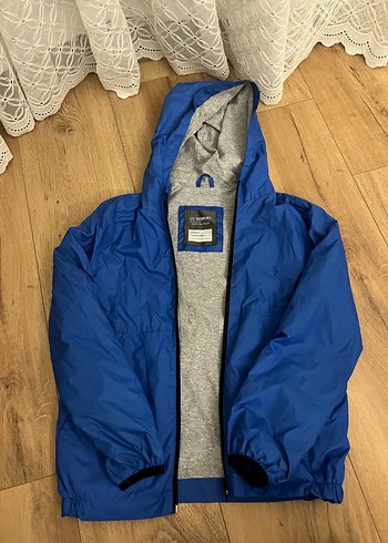 Mavi Kapüşonlu Erkek Çocuk ceket - Görsel 3