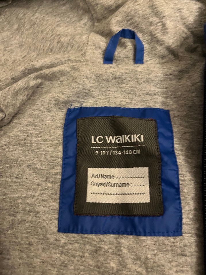 Mavi Kapüşonlu Erkek Çocuk ceket - Görsel 4