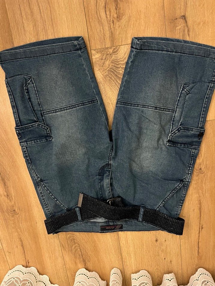 Erkek Lacivert Kemerli Mini Kot Şort - Görsel 5