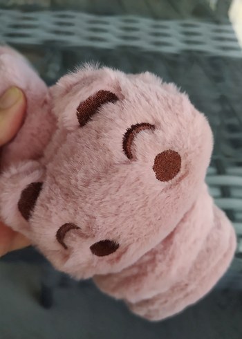 Pembe  Peluş Kulaklık - Görsel 3