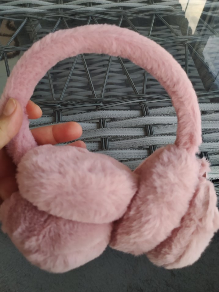 Pembe  Peluş Kulaklık - Görsel 2