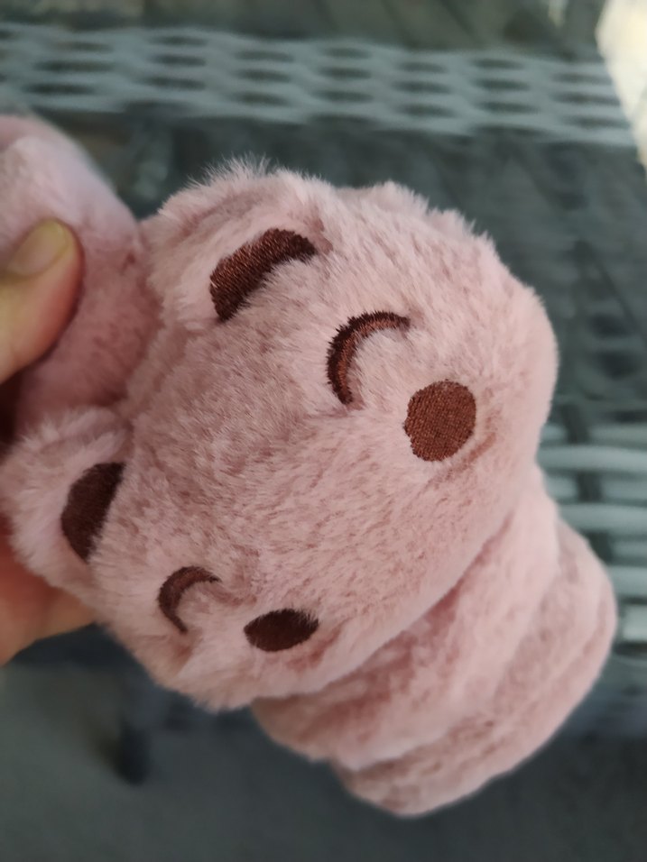 Pembe  Peluş Kulaklık - Görsel 3