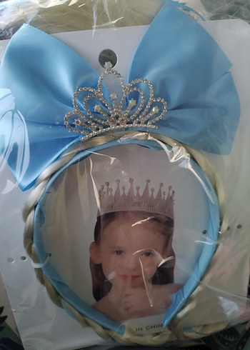 Mavi Fiyonklu prenses Çocuk Taç - Görsel 2