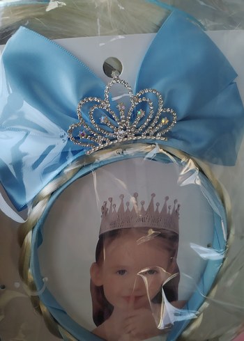 Mavi Fiyonklu prenses Çocuk Taç - Görsel 4