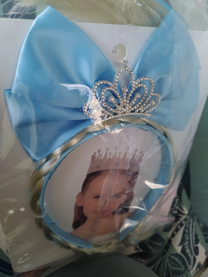 Mavi Fiyonklu prenses Çocuk Taç - Görsel 3