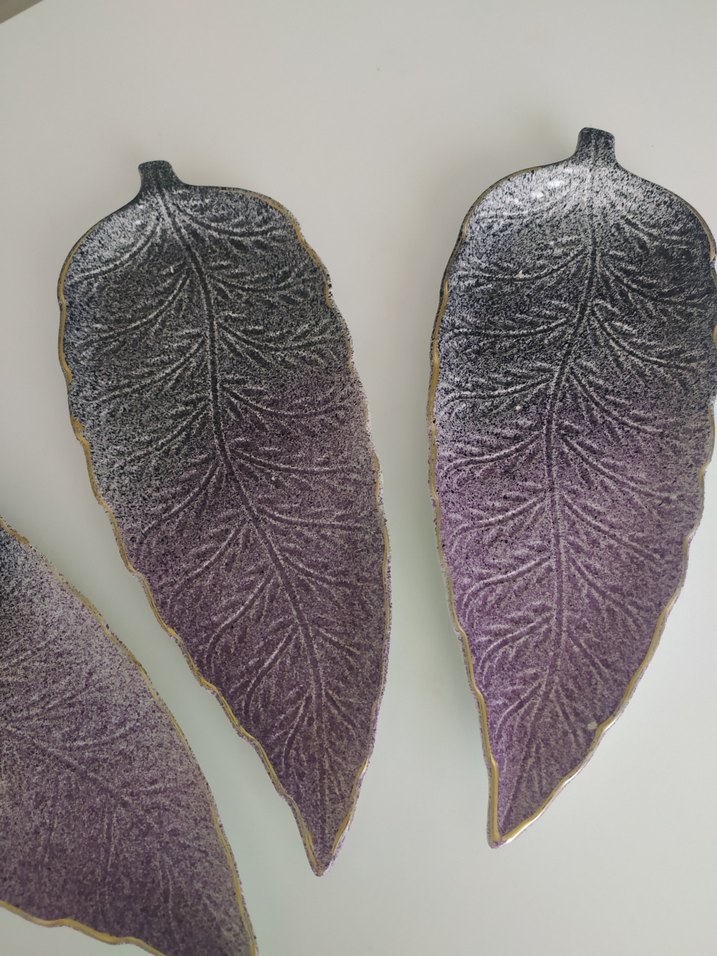 yaprak model seramik üçlü set - Görsel 5