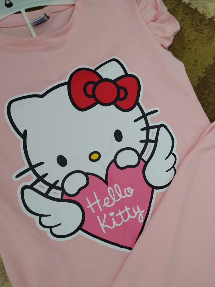 Hello Kitty Baskılı Pembe Kız Bebek Takımı - Görsel 5