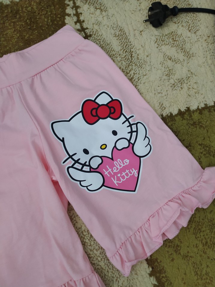 Hello Kitty Baskılı Pembe Kız Bebek Takımı - Görsel 4