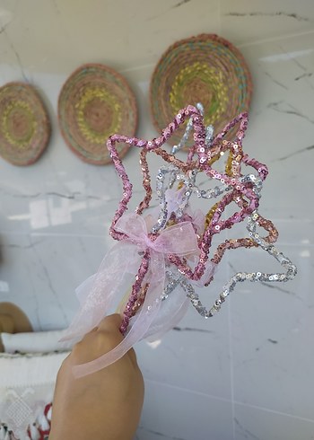 Renkli Payetli yıldız asa - Görsel 2