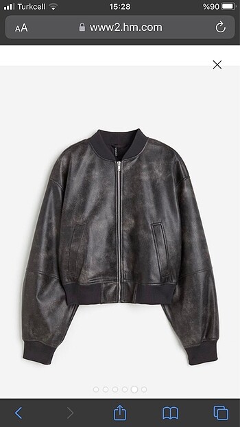 H&M bomber deri ceket