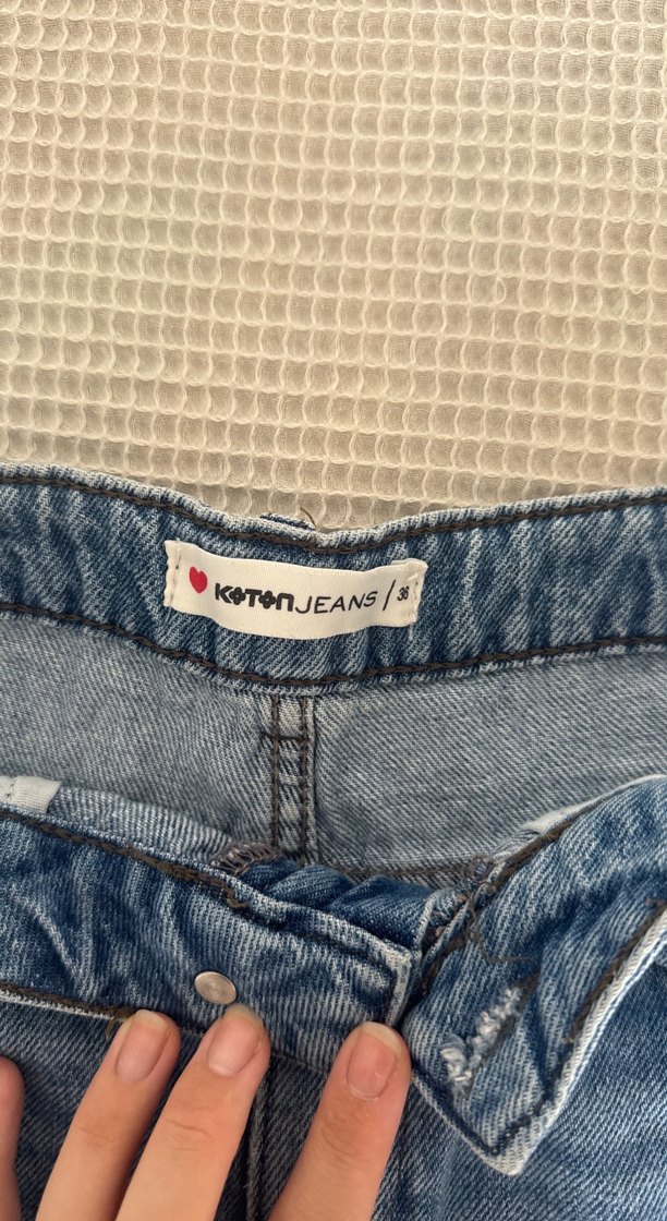 Kadın Mavi Mini Denim Şort - Görsel 3