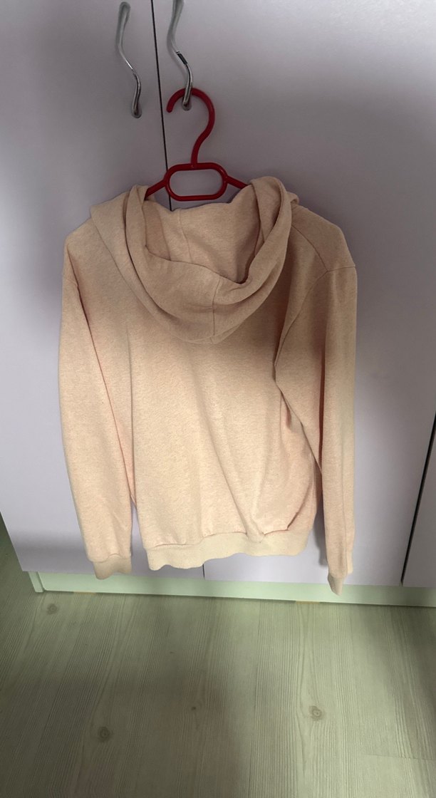 Bej Midi Uzun Kollu Salaş Hamile Hırkası - Görsel 4