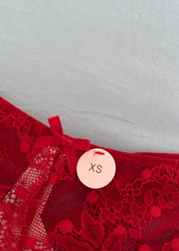 Nakışlı Kırmızı Bohem Külot XS
