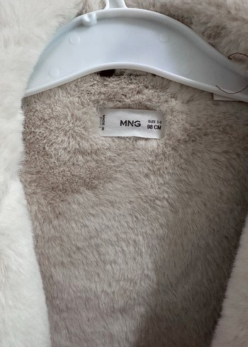 Mango Kız Çocuk Süet Tüylü Kahverengi Ceket - Görsel 5