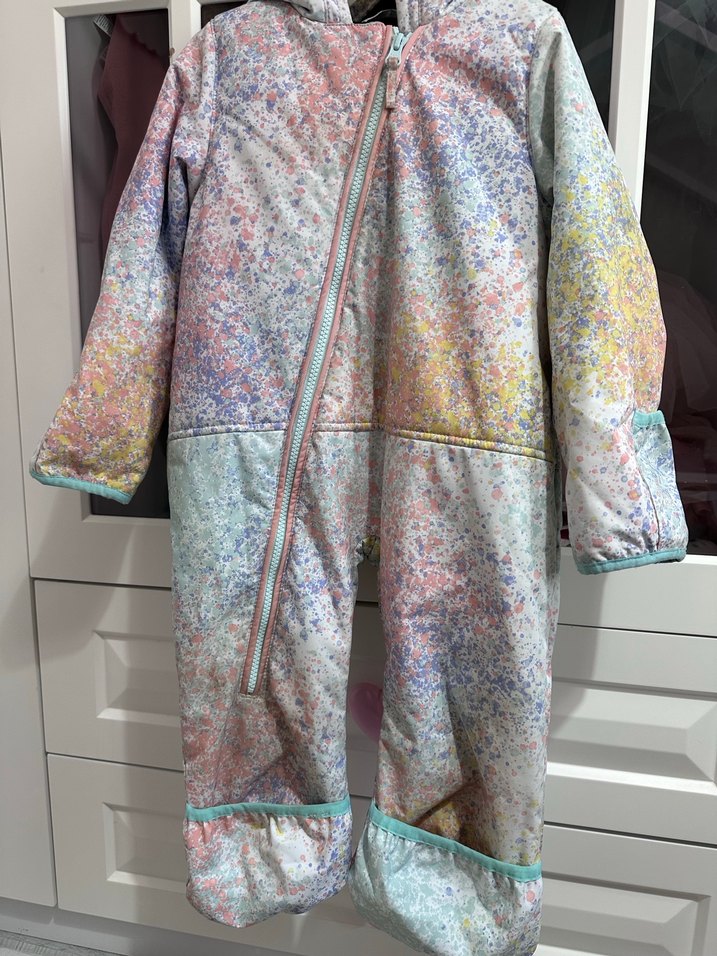 Roxy Kız Bebek Çok Renkli Tie-Dye Kaydırmaz Tulumu - Görsel 5