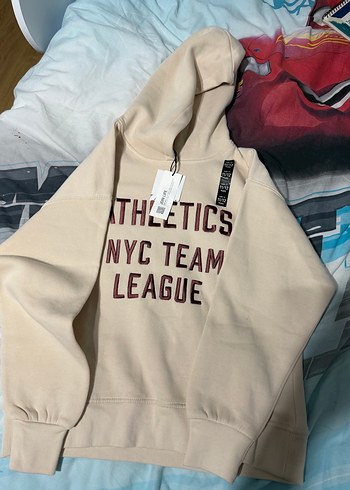 Bej Kapüşonlu çocuk kapşonlu Sweatshirt - Görsel 2