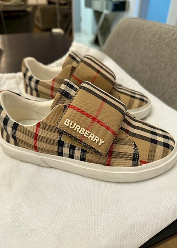 Burberry Desenli Kahverengi Erkek Spor Ayakkabı - Görsel 3