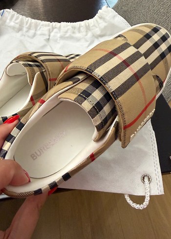 Burberry Desenli Kahverengi Erkek Spor Ayakkabı - Görsel 2