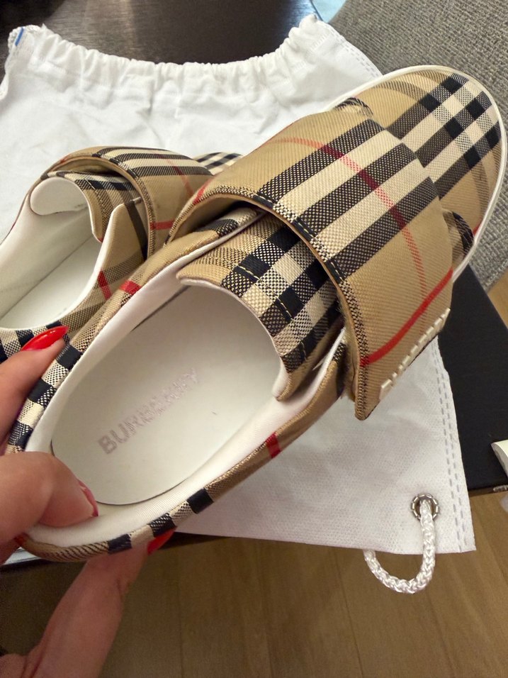 Burberry Desenli Kahverengi Erkek Spor Ayakkabı - Görsel 2