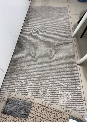 Gri Yılan Desenli Modern Halı - Görsel 2