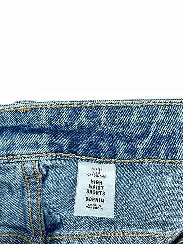 34 Beden mavi Renk H&M Mini Şort %70 İndirimli.