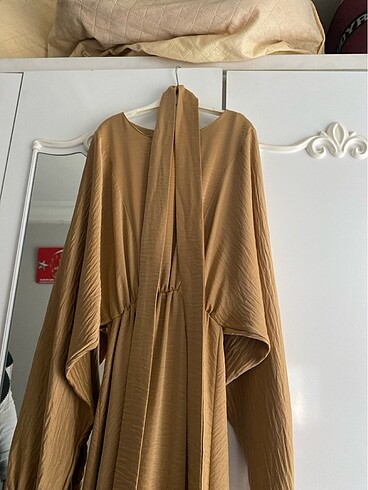 38 Beden camel Renk Elbise