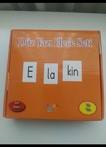 Düz yazı hece seti