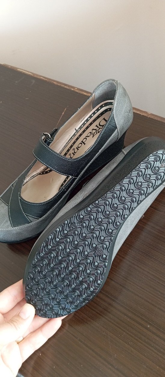 Kadın Gri Dolgu Topuklu Kemerli Ayakkabı - Görsel 4