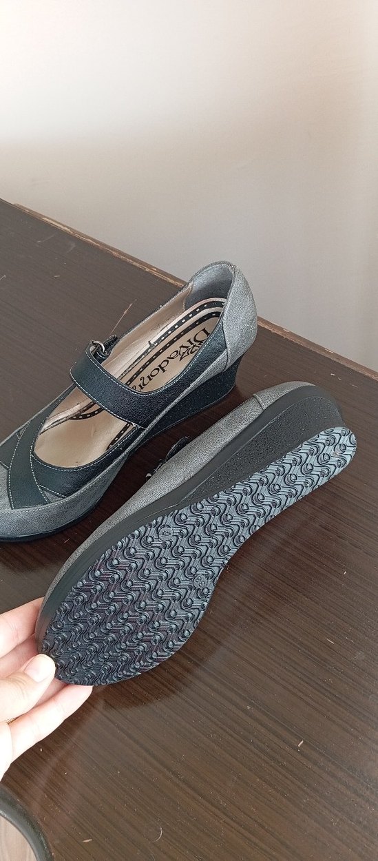 Kadın Gri Dolgu Topuklu Kemerli Ayakkabı - Görsel 5