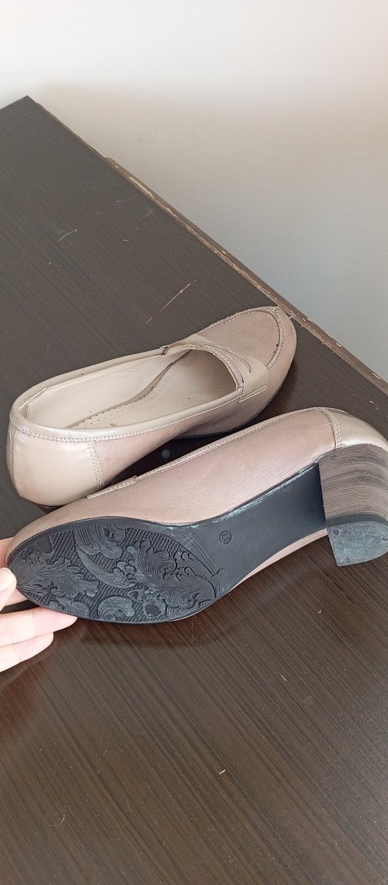 Bej Pliseli Kadın Topuklu Babet - Görsel 4