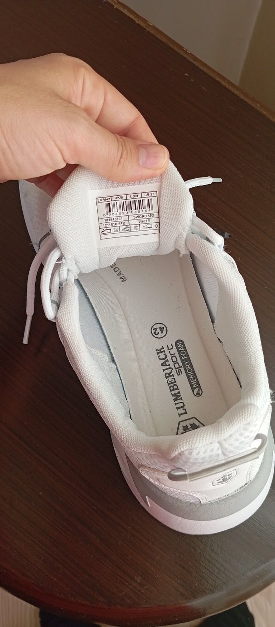 Beyaz Bağcıklı Spor erkek Sneakers - Görsel 2