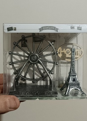 ışıklı hediyelik biblo Eyfel Kulesi Seti - Görsel 4