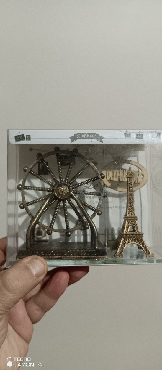 ışıklı hediyelik biblo Eyfel Kulesi Seti - Görsel 5