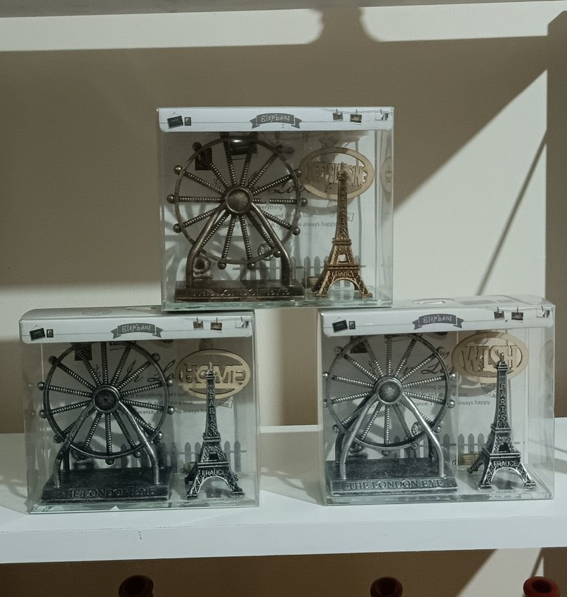 ışıklı hediyelik biblo Eyfel Kulesi Seti - Görsel 2