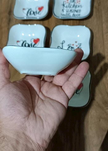 Beden beyaz Renk porselen çerezlik sosluk sunumluk kahvaltılık 3 adet