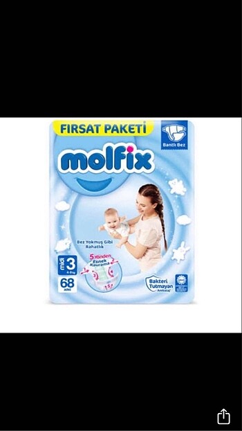 Molfix 3 Numara Bebek Bezi