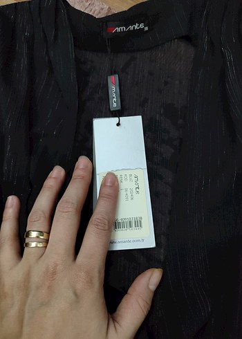 Uzun Kollu Siyah  Kadın gömlek - Görsel 3