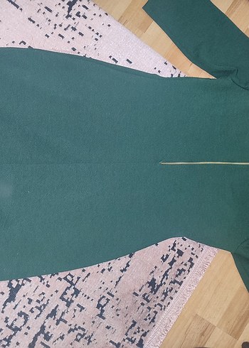 Uzun Kol Detaylı Yeşil Kalem Elbise - Görsel 2