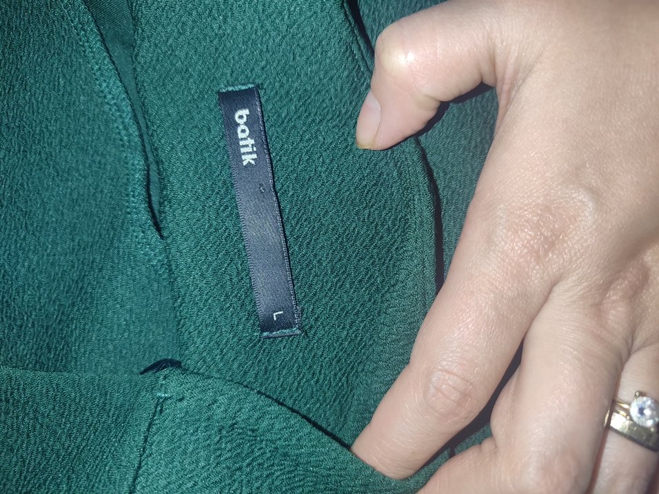 Uzun Kol Detaylı Yeşil Kalem Elbise - Görsel 3