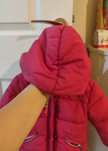 Kız Çocuk Pembe Fermuarlı Mont - Görsel 4