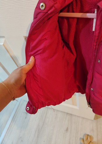 Kız Çocuk Pembe Fermuarlı Mont - Görsel 2