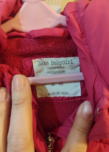 Kız Çocuk Pembe Fermuarlı Mont - Görsel 6