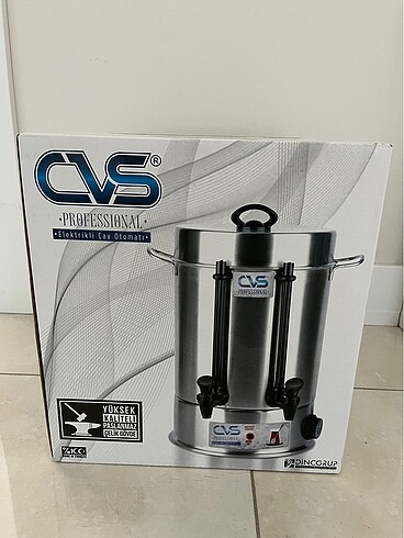 Cvs DN 91105 Elektrikli Çay Makinesi Inox 40 Bardak Çay Otomatı