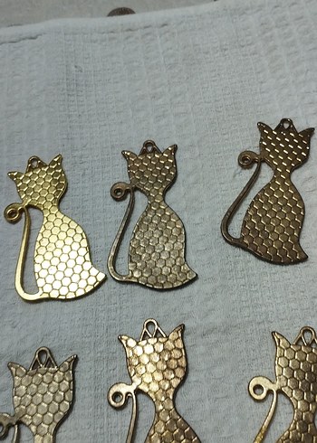 Renkli Kedi Figürlü Kolye Uçları - Görsel 6