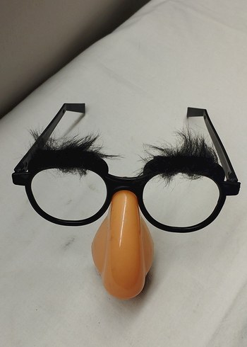 Kahverengi Burunlu ve Kirpikli Komik Gözlük - Görsel 2