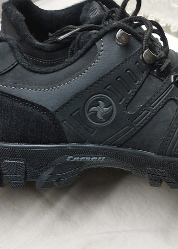 Siyah Erkek Outdoor Ayakkabı Bağcıklı - Görsel 3