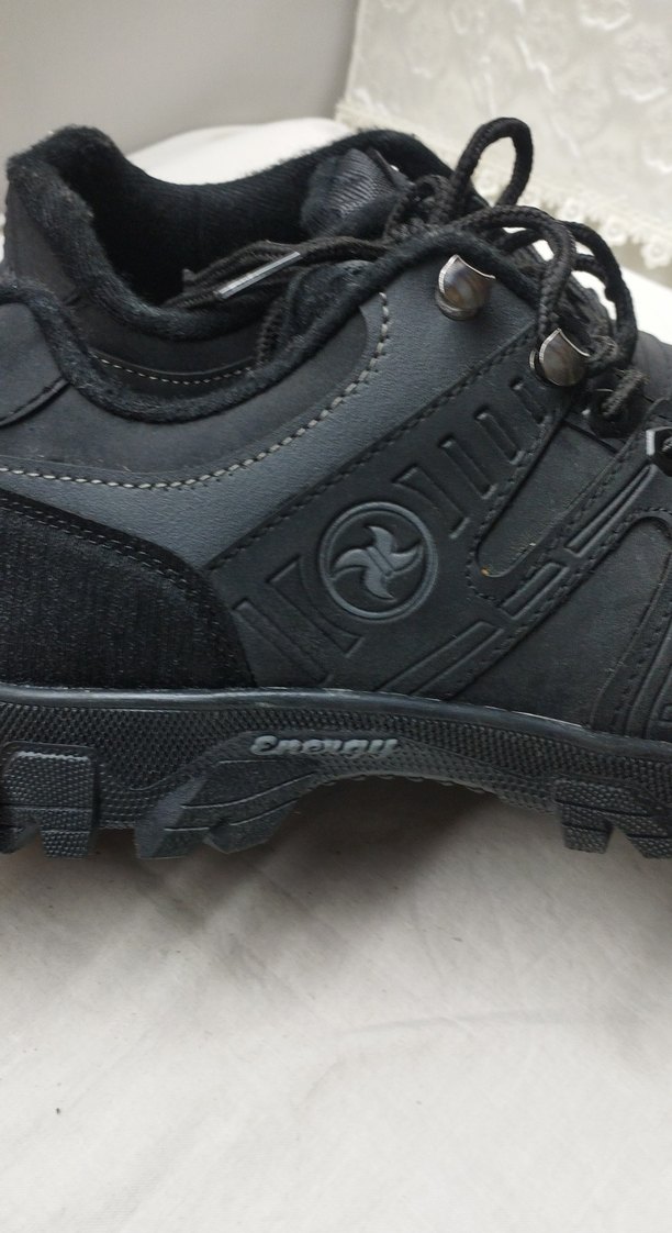 Siyah Erkek Outdoor Ayakkabı Bağcıklı - Görsel 3