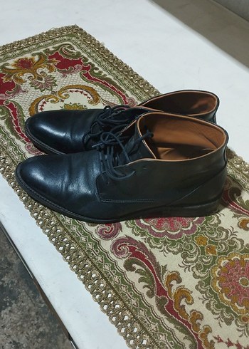 Klasik Siyah Deri Erkek Bot - Görsel 2